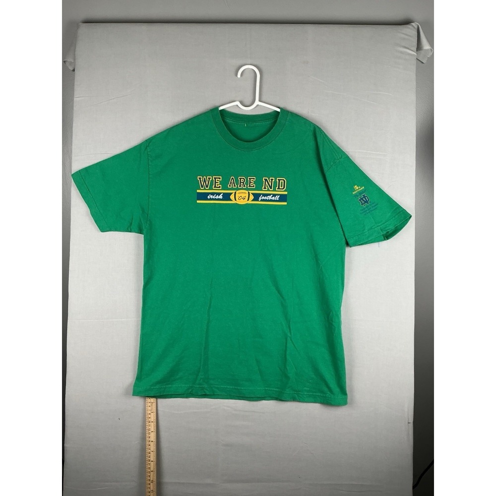 Notre Dame ND Irish Football T Shirt Green Graphic Tee Mens XL